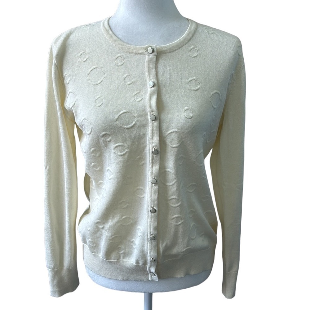 Allison + Zoe Ivory Button down Cardigan Size Small